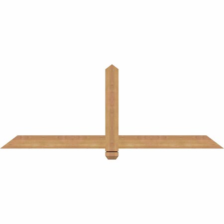 Ekena Millwork Eugene Smooth Timber Gable Bracket, Western Red Cedar, 60"W x 22"H x 1 1/2"D x 3 1/2"F, 9/12 Pitch GBW060X22X0204EUG00SWR